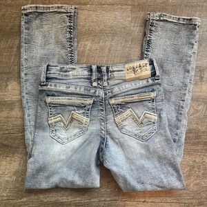 Salvage Supply Co Boys Kids Sz 12R Jeans Reckless Straight Light Wash Reg Fit